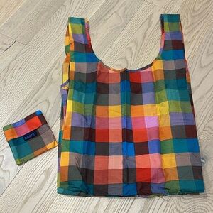 BAGGU Standard Eco Friendly Bag Madras Print.